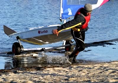 Seitech Beach Launching Dolly for Sunfish Sailboats