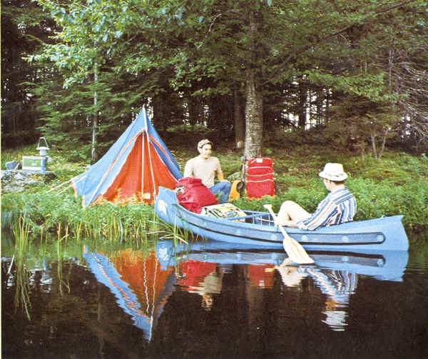 Sportspal Model S-14 Canoe on a camping trip