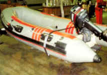 Inflatable Boat on Trailex Universal Dolly