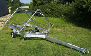 Multiple Sunfish and Laser Sailboat Trailer, carries 3 to 4 sailboats